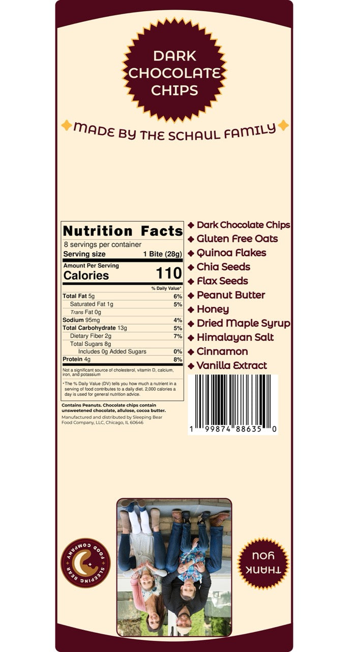 Honey Bear Bites - Dark Chocolate Chips (4pack)