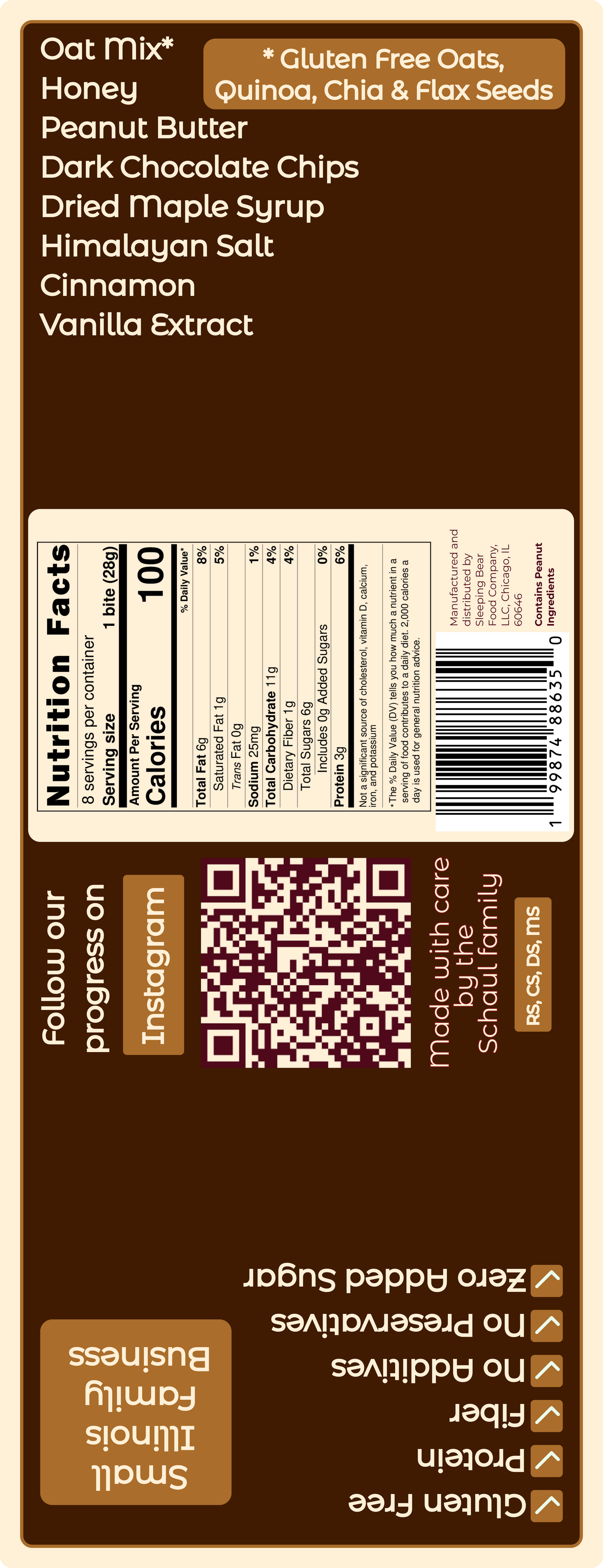 Honey Bear Bites - Dark Chocolate Chips (4pack)