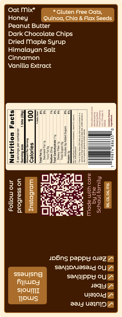 Honey Bear Bites - Dark Chocolate Chips (4pack)